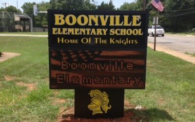 Boonville Elementary LED sign