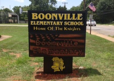 Boonville Elementary LED sign