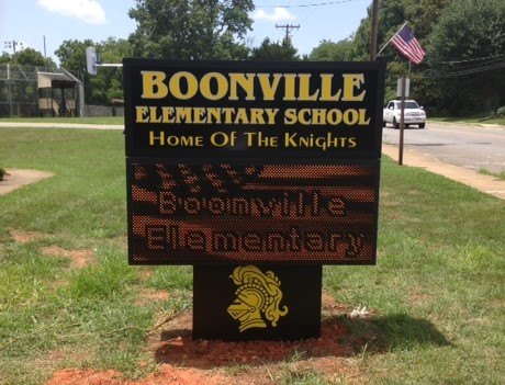 Boonville Elementary LED sign